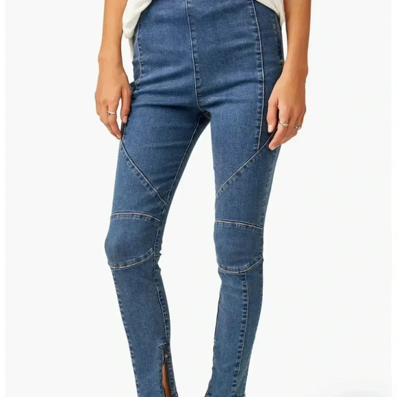 Free People Bella Moto‎ Skinny Jeans Size 25 NWT - Picture 4 of 11